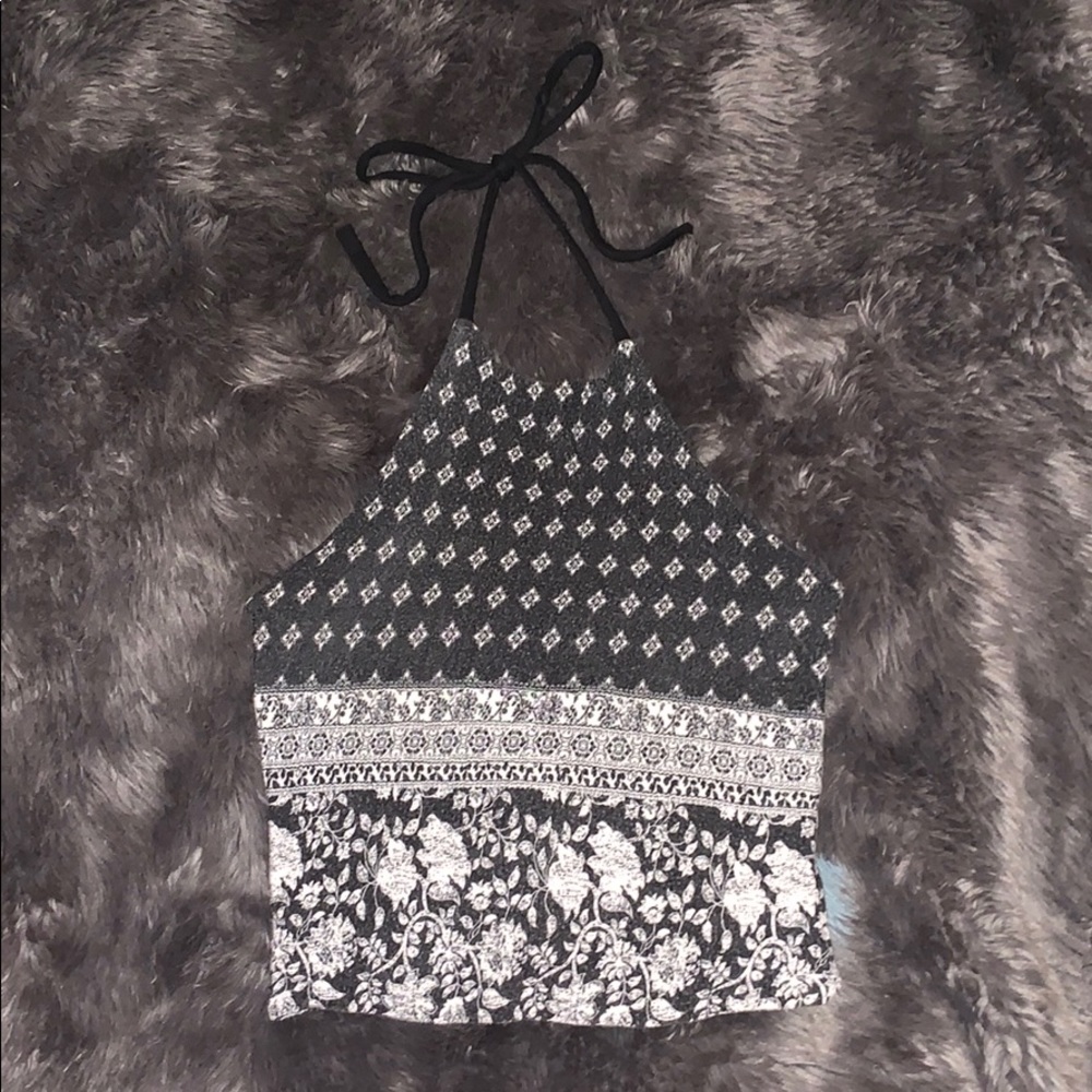 Patterned Halter Top (Slightly Worn) - image 1